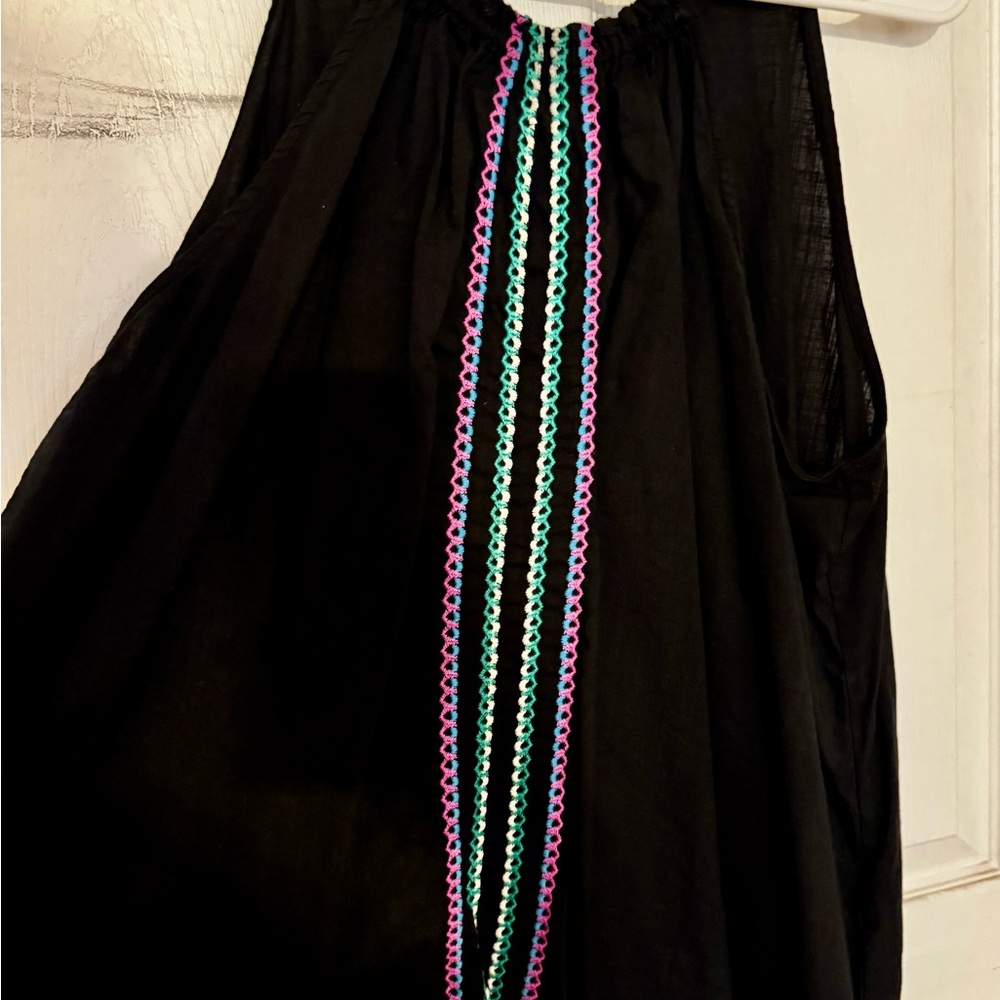 Black Tank with Vibrant Trim